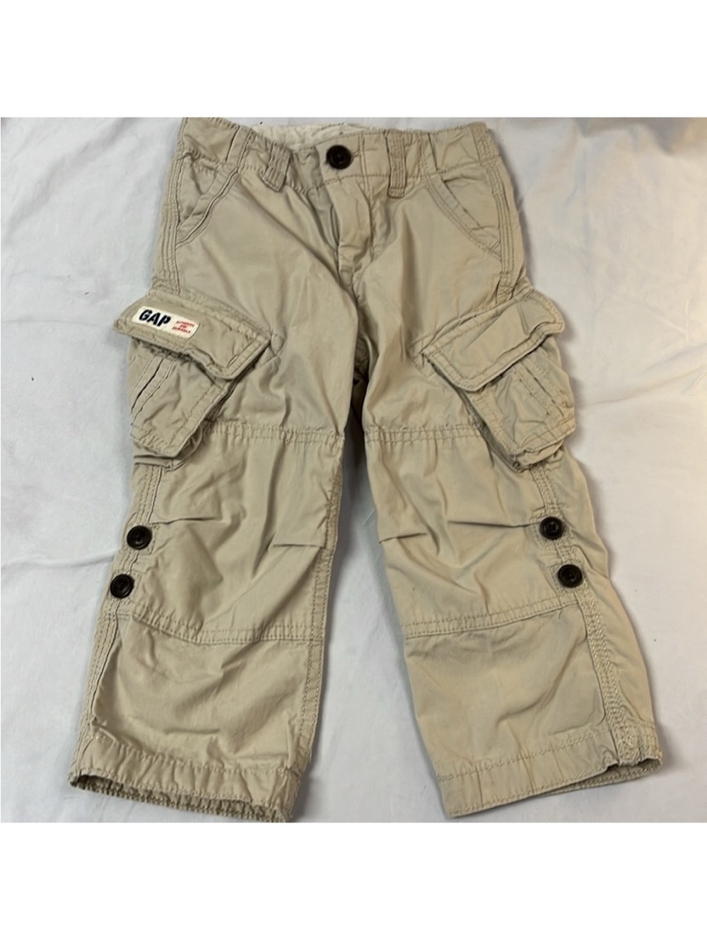 2T GAP Toddler Beige Cargo Pants - Khaki Kids Bottoms